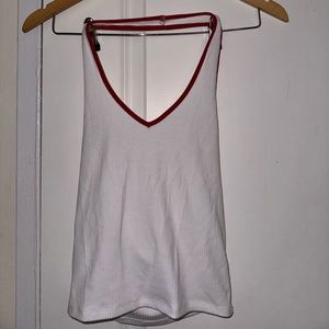 American Eagle: White open back tank top